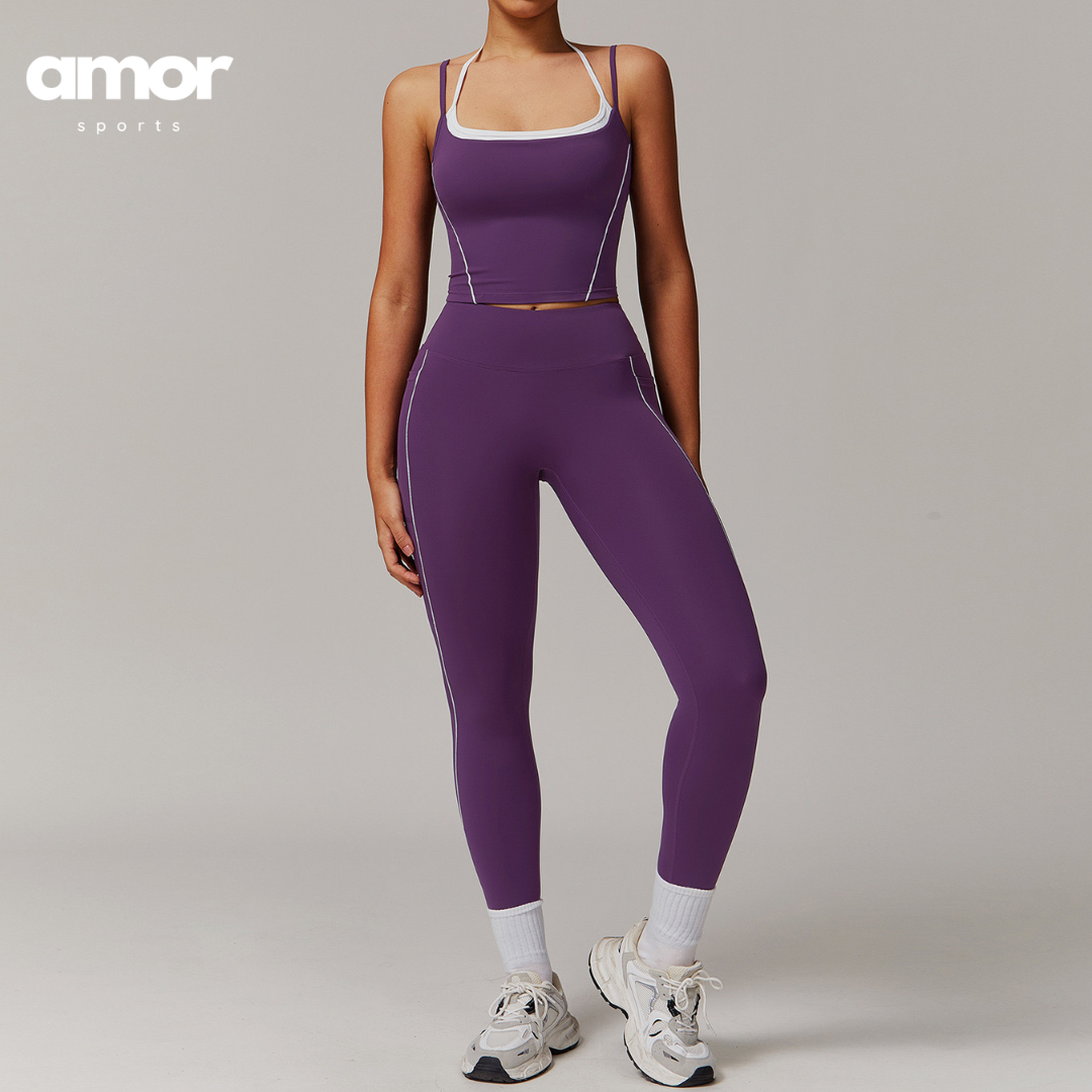 MAYA Stylish Skinny Legging Set - Purple