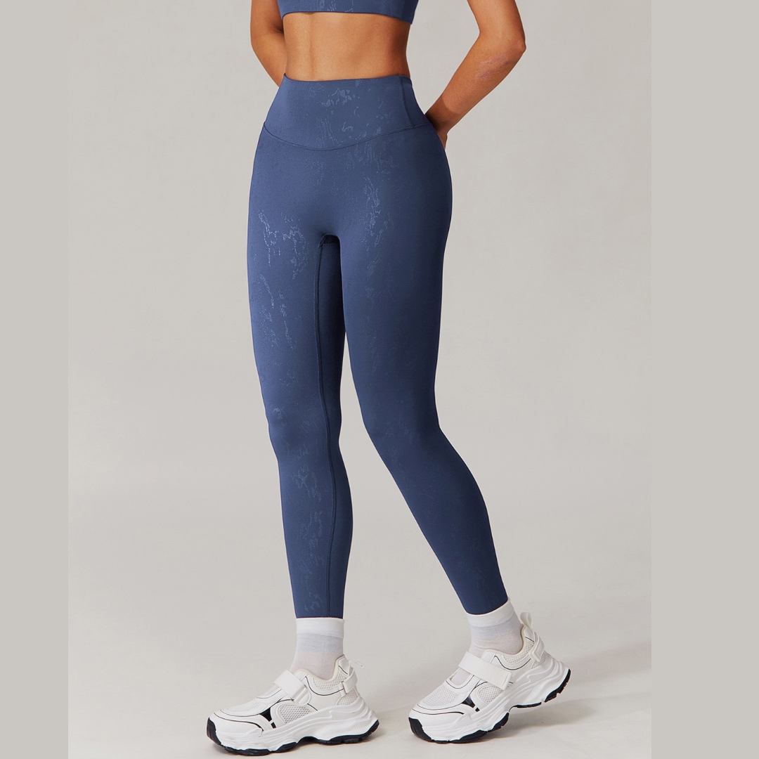 Elysian Glow Metallic Sculpt Legging - Navy