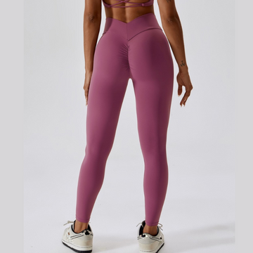 V-Shape New Style Couldy Soft Legging - Grape Purple