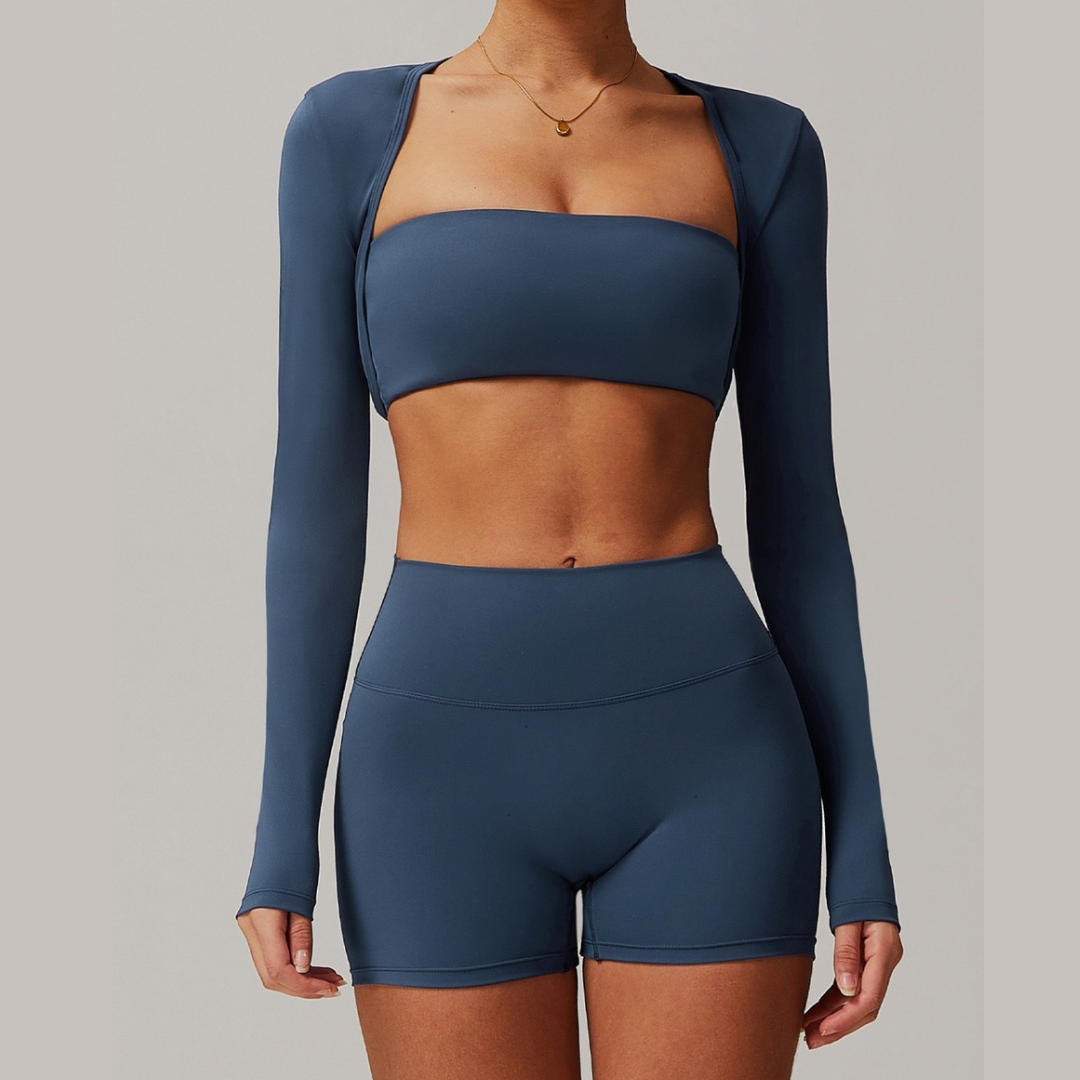 SleekFlex 3pcs Short Set - Blue