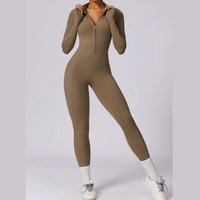 Classic Long-Sleeve Jumpsuit - Khaki