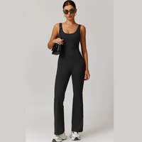 BOBBI Chic & Sculpted Flared Bottom Jumpsuit - Black