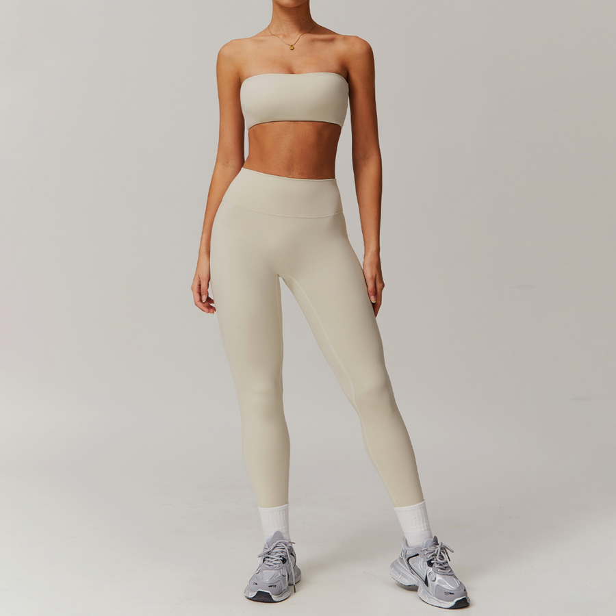 SleekFlex Strapless Legging Set - Beige