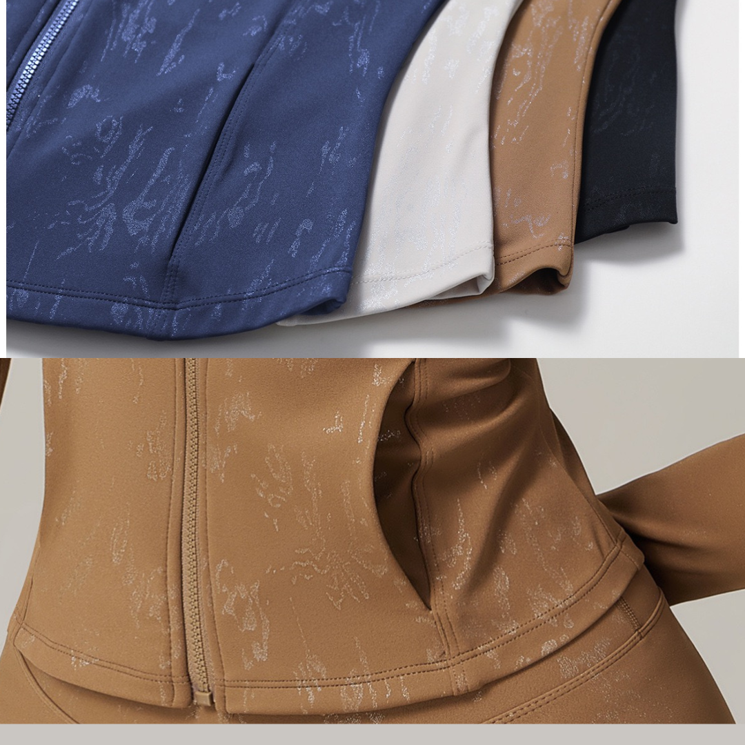 Elysian Glow Slim Waist Jacket - Brown