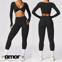 Sexy Long Sleeve Premium Legging Set - Black