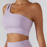 DONA Chic Single Shoulder Crop Top - Lavender