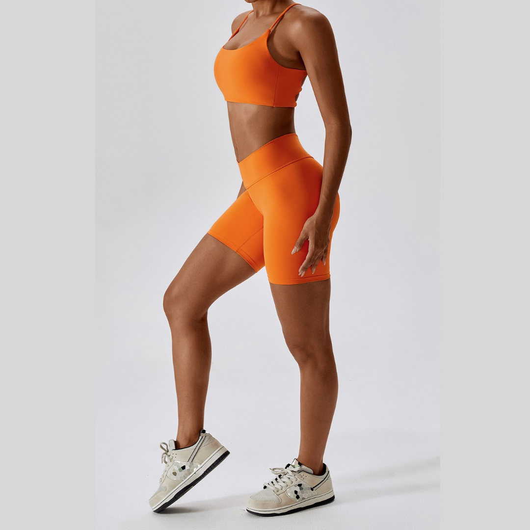 Short Stylish Couldy Soft Set - Orange