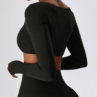 Long Sleeve Stylish Top - Black