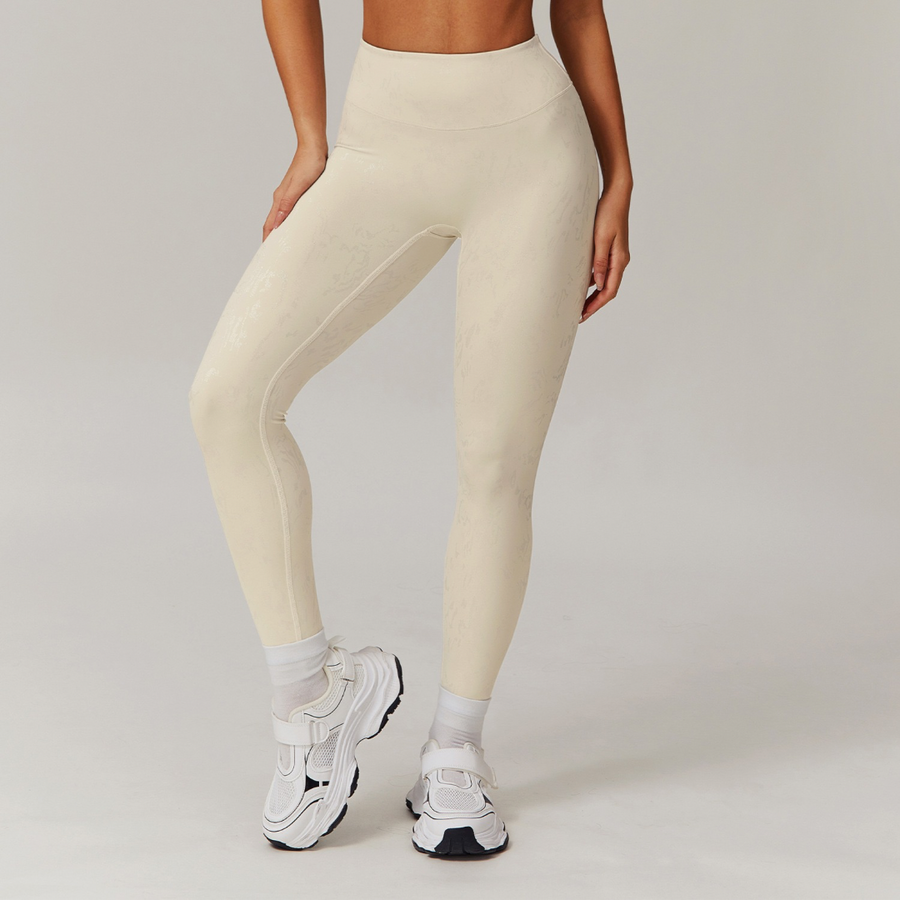Elysian Glow Metallic Sculpt Legging - Apricot