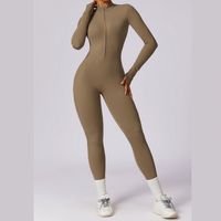 Classic Long-Sleeve Jumpsuit - Khaki