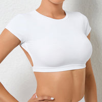 JESS Backless Stylish Crop Top - White