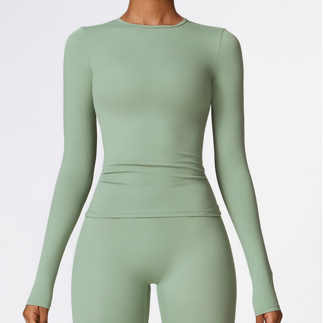 CHRISTIA Cloud Soft Long Sleeve Top - Green