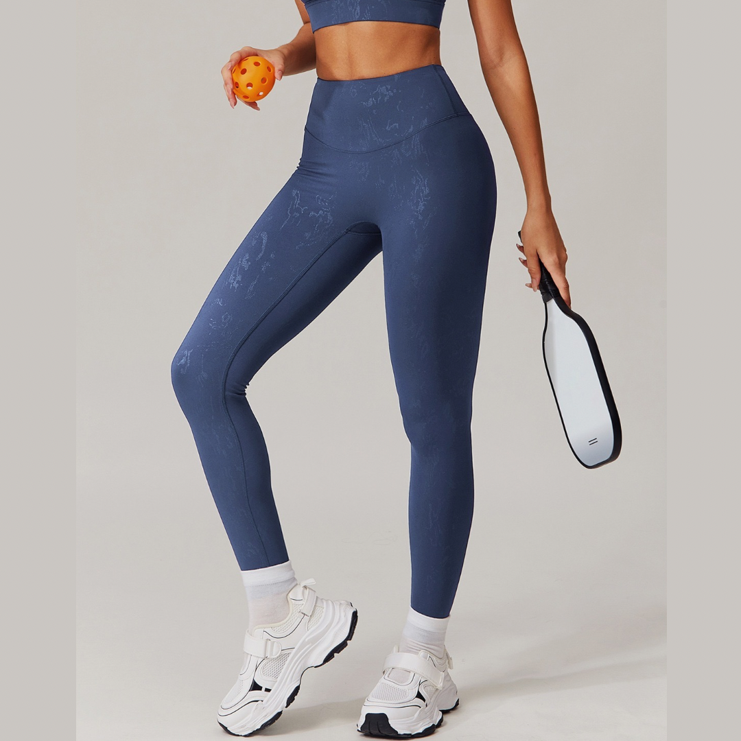 Elysian Glow Metallic Sculpt Legging - Navy