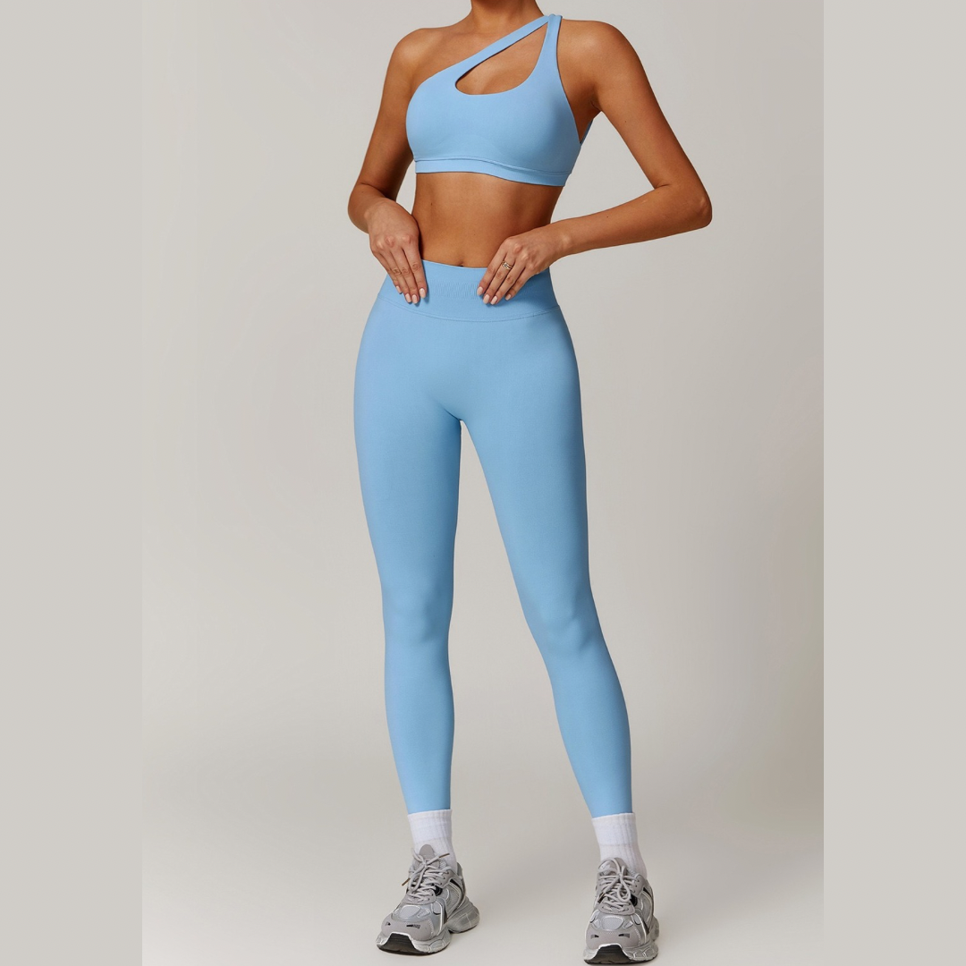 ATHENA Seamless Stylish Legging Set - Sky Blue