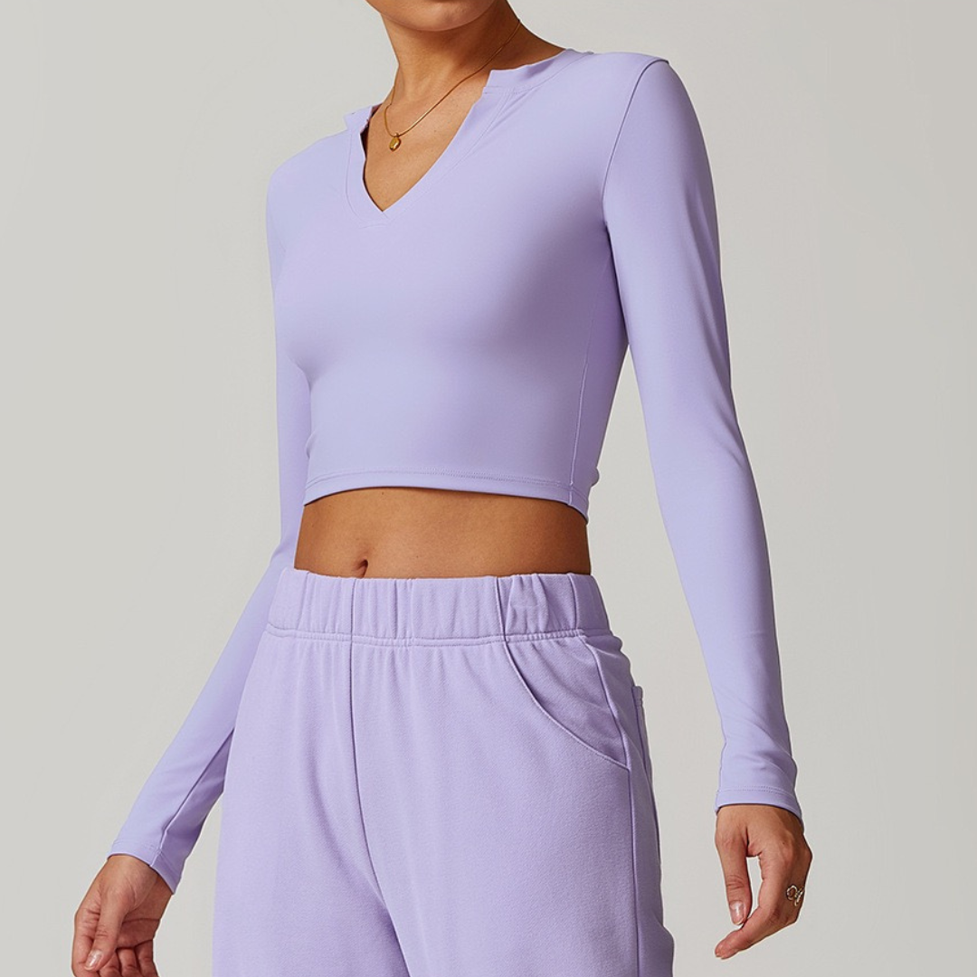 VERA Buttery Soft Long Sleeve Top - Lavender