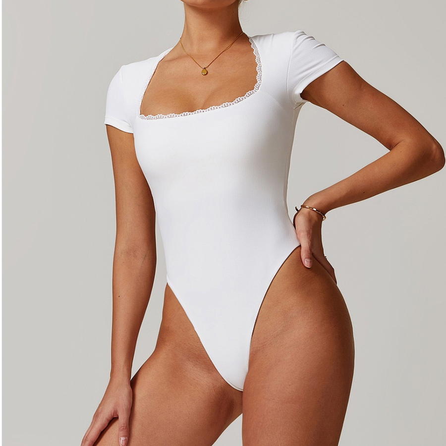 BONI Stylish Elegant Bodysuit - White