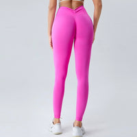 Sexy V-shape Scrunched Legging - Pink