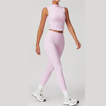 LILA Chic Vest Top Legging Set - Pink