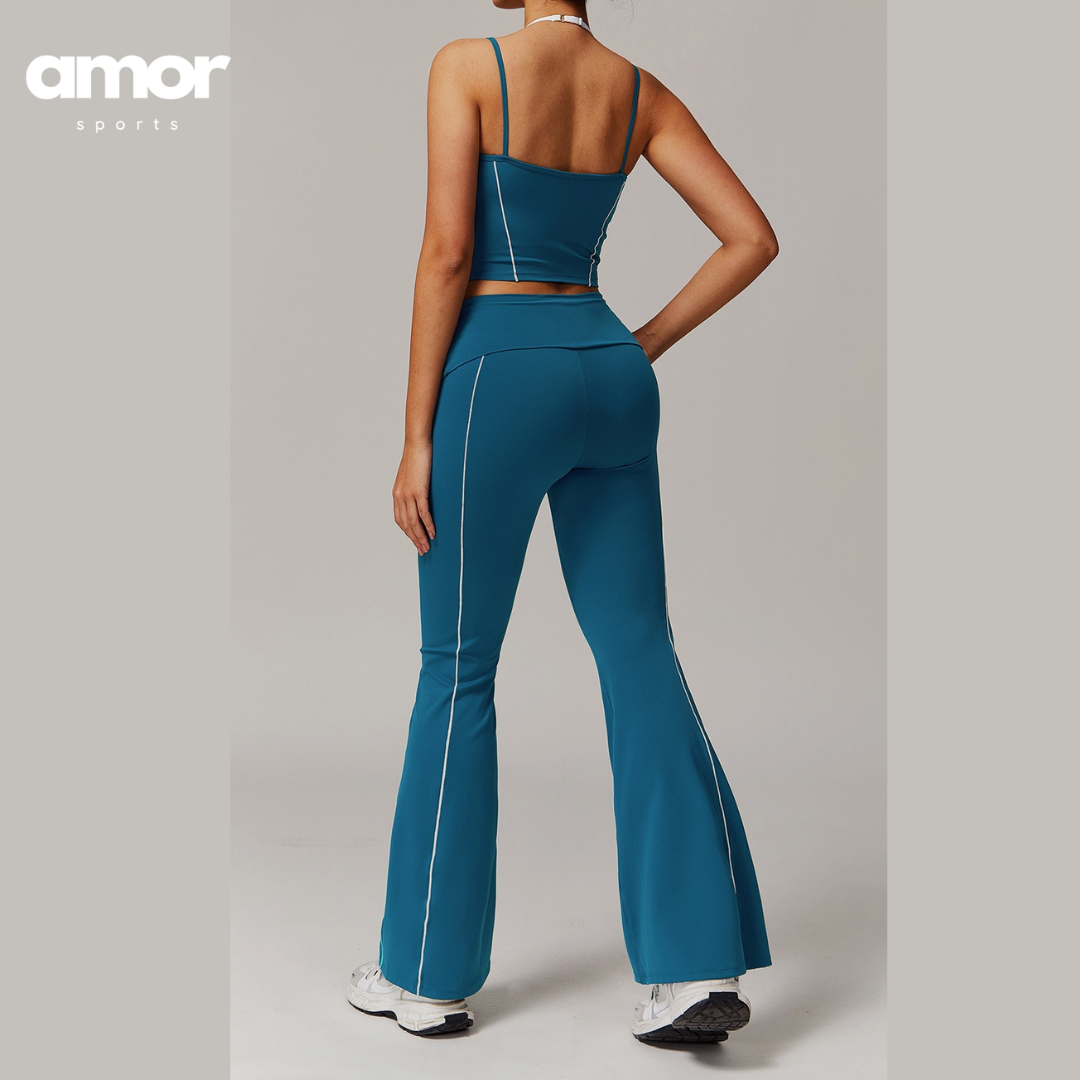MAYA Premium Flared Legging Set - Blue