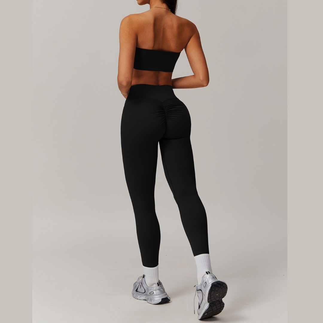 SleekFlex Strapless Legging Set - Black