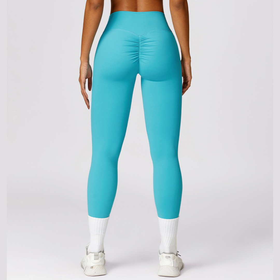 Sexy Style Skinny Scrunched Legging - Turquoise