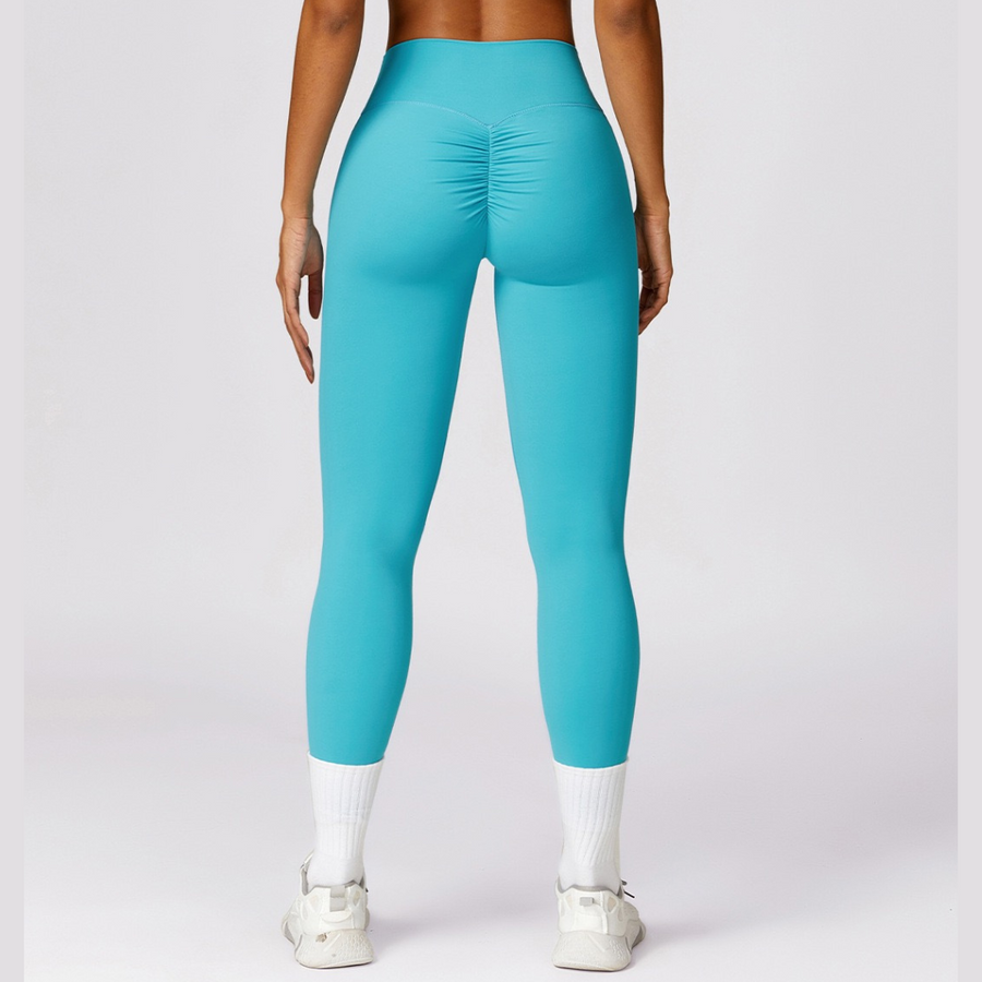 Sexy Style Skinny Scrunched Legging - Turquoise