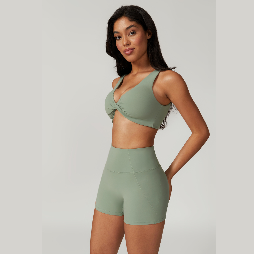 CAMILA Sexy Style Summer Short Set - Sage Green