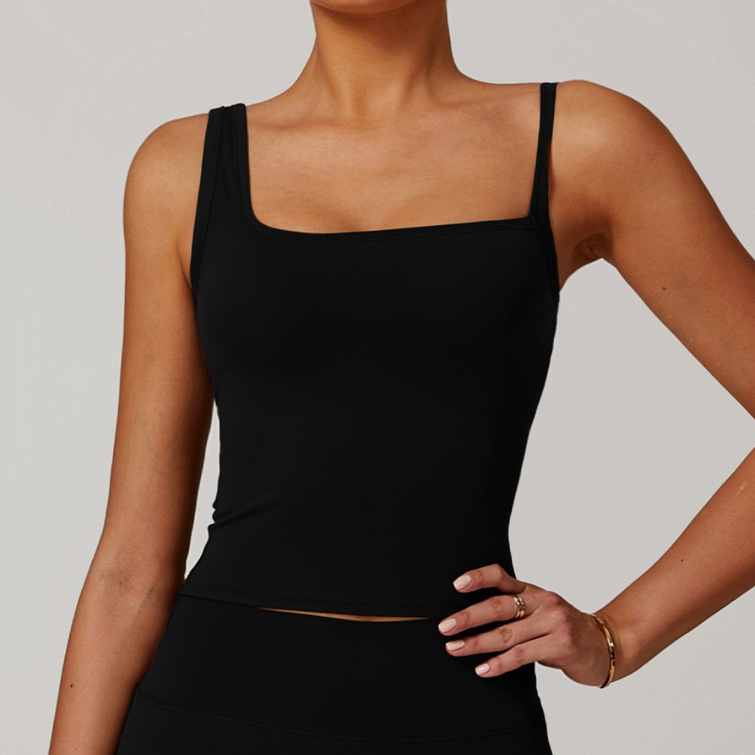 COLA Stylish Premium Vest Top - Dark Coffee