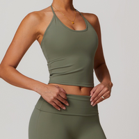 NATALIA Elegant Vest Top - Olive