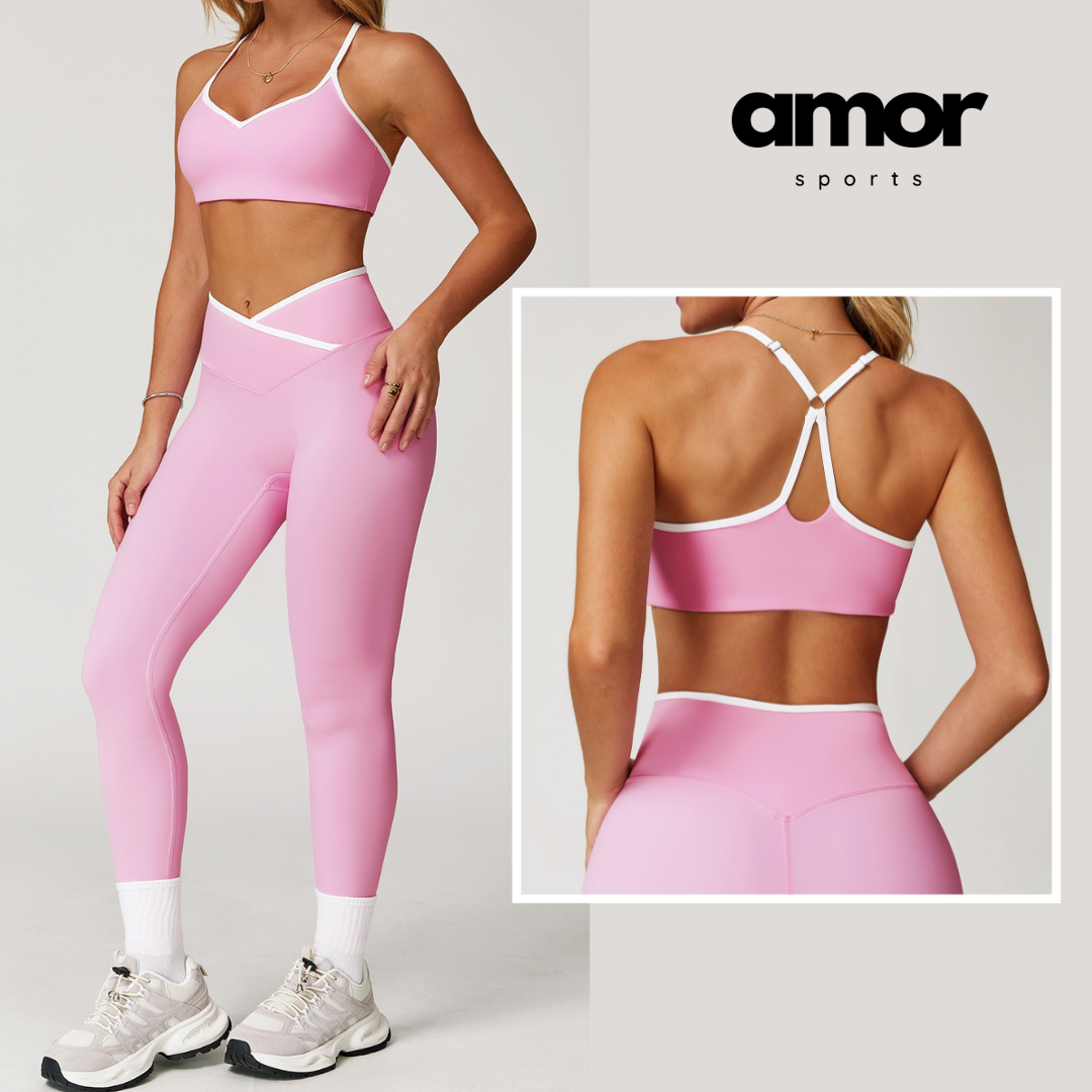 Aurora Stylish Skinny Legging Set - Pink