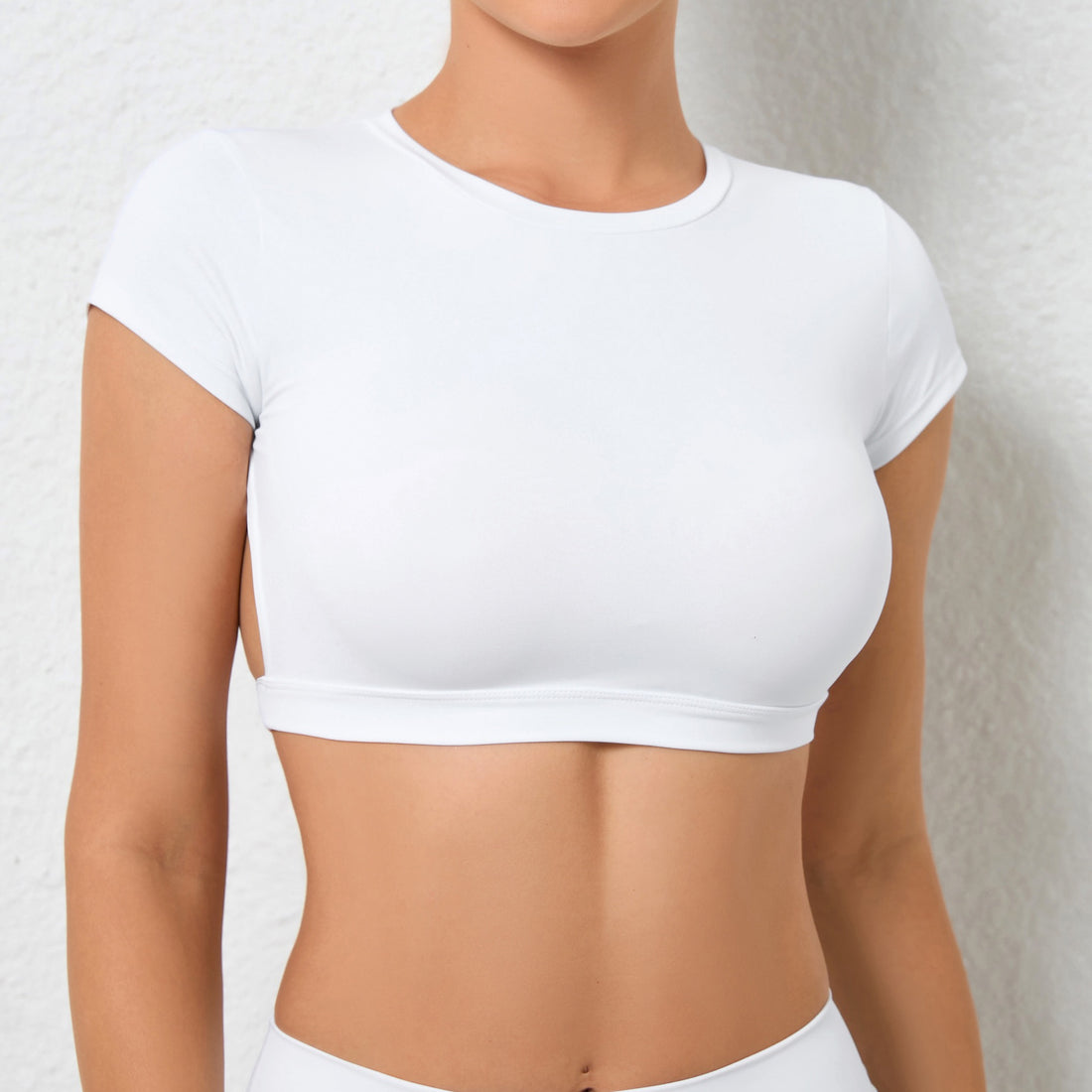 JESS Backless Stylish Crop Top - White