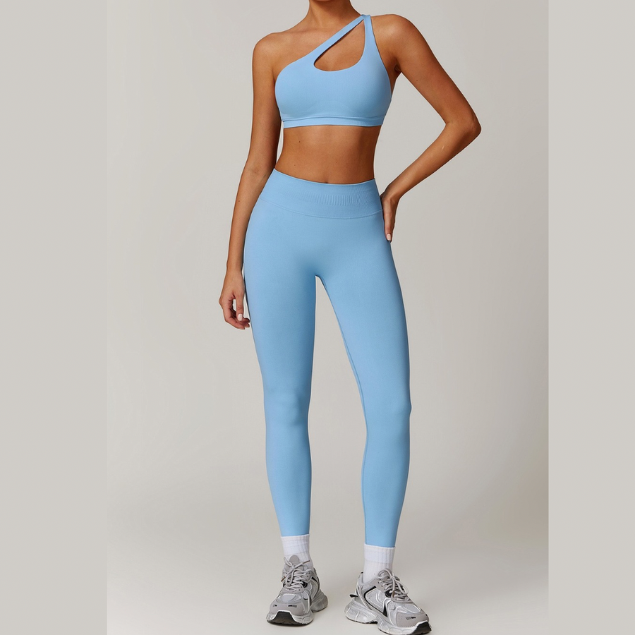 ATHENA Seamless Stylish Legging Set - Sky Blue