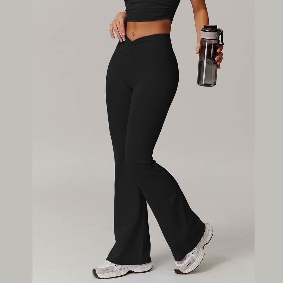 SculptFit V-Shape Flared Legging - Black
