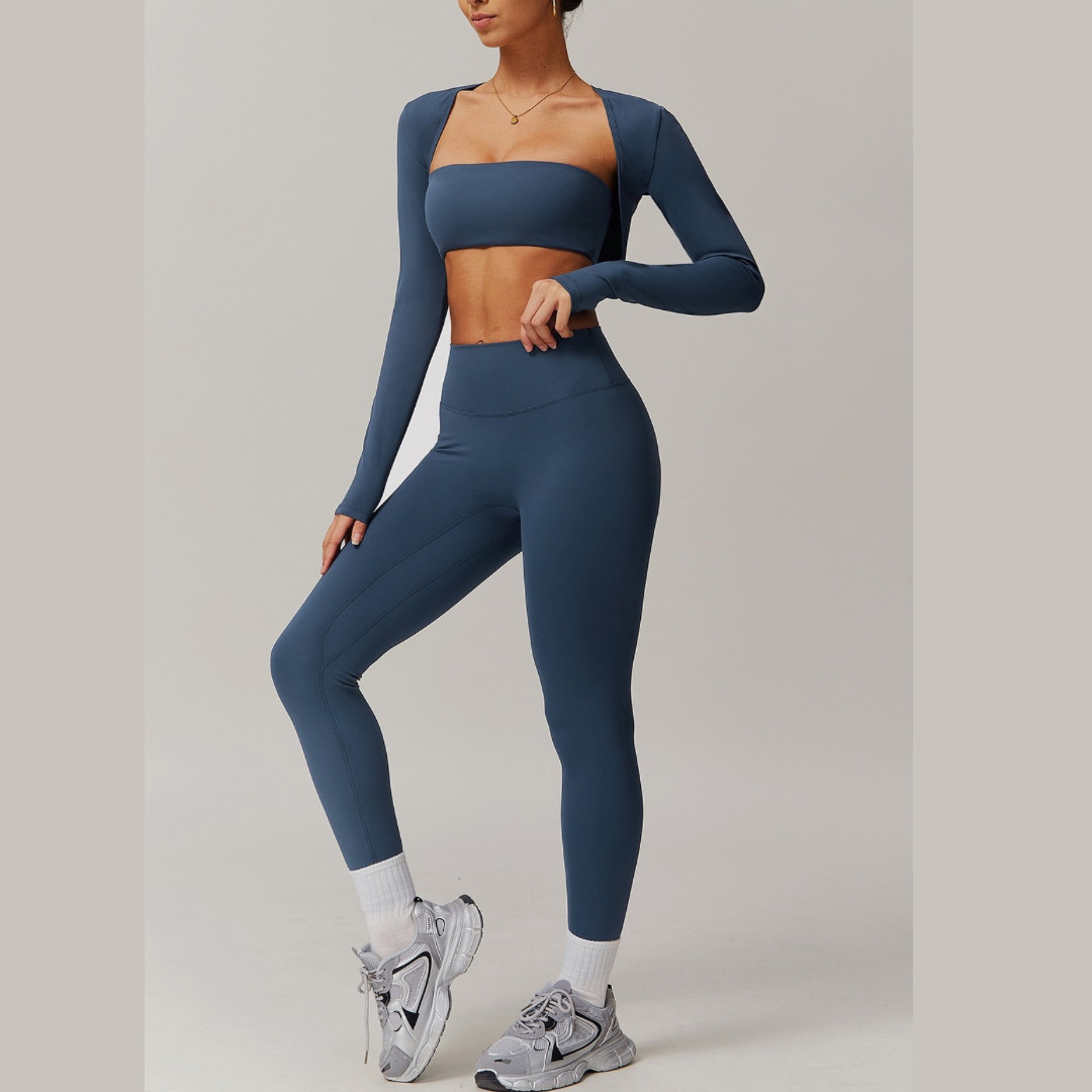 SleekFlex Strapless Legging Set - Blue