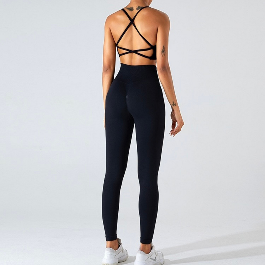 Comfy Crop Top Stylish Legging Set - Black