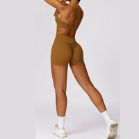 Stylish Back Premium Short Set - Caramel