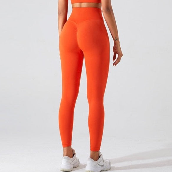 Slim Waist Scrunched Legging - Spicy Chilli