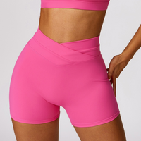 Stylish V-shape Wasit Design Short - Pink