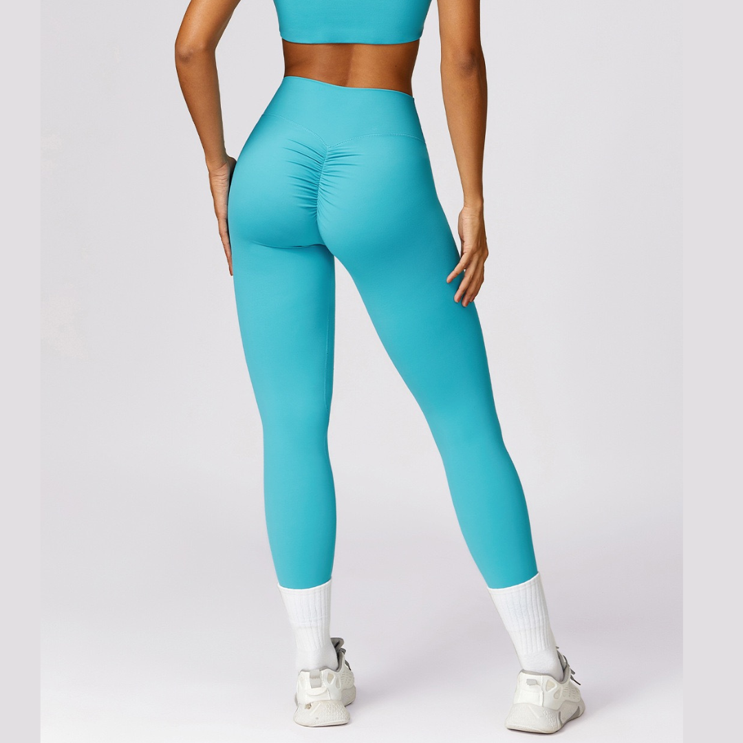 Sexy Style Skinny Scrunched Legging - Turquoise