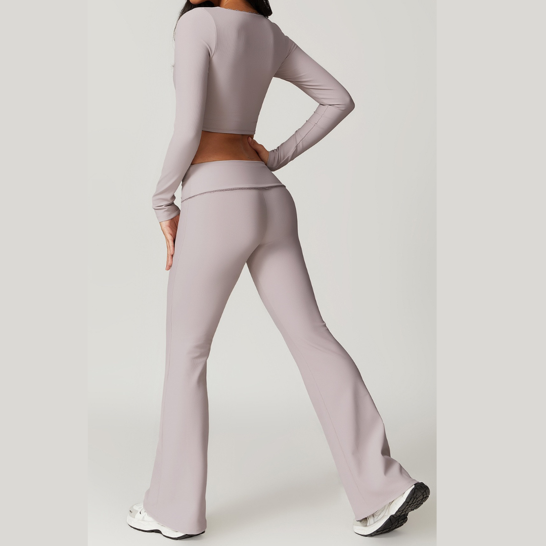 BONI Long Sleeve Top Legging Set - Beige