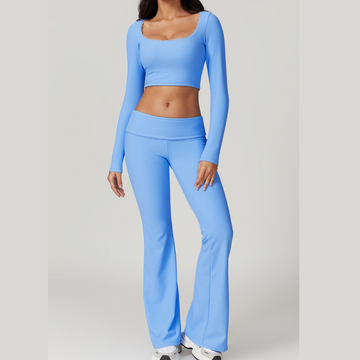 BONI Long Sleeve Top Legging Set - Blue