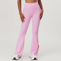 Birdy White Strap Elegant Flared Legging - Pink