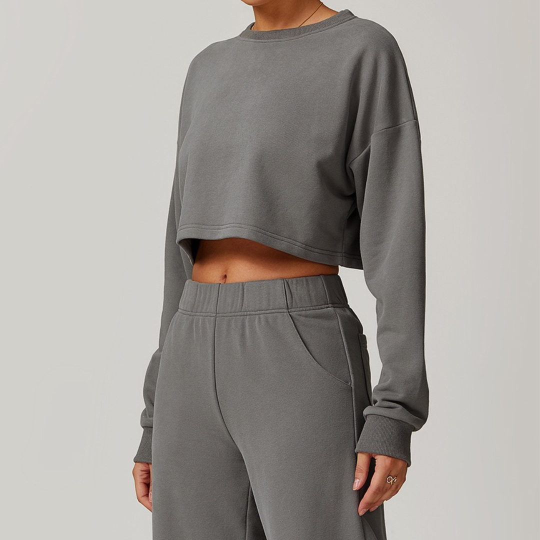 VERA Open Back Jumper Top - Grey