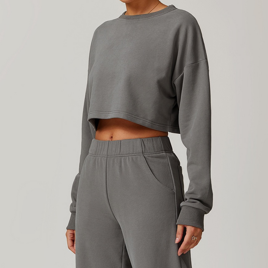 VERA Open Back Jumper Top - Grey