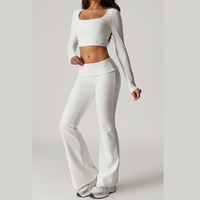 BONI Long Sleeve Top Legging Set - White