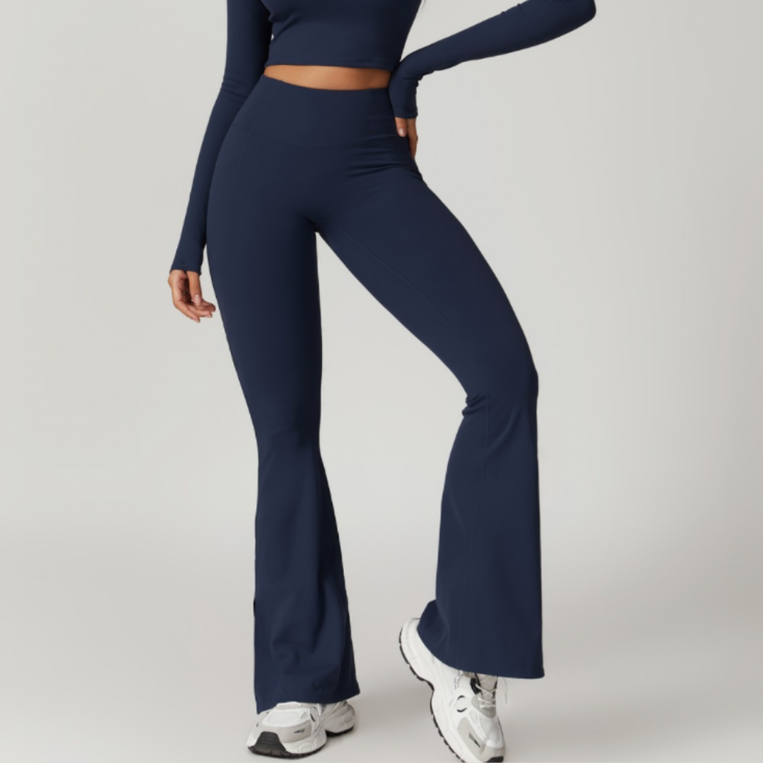 CAMILA Stylish Flared Legging - Navy