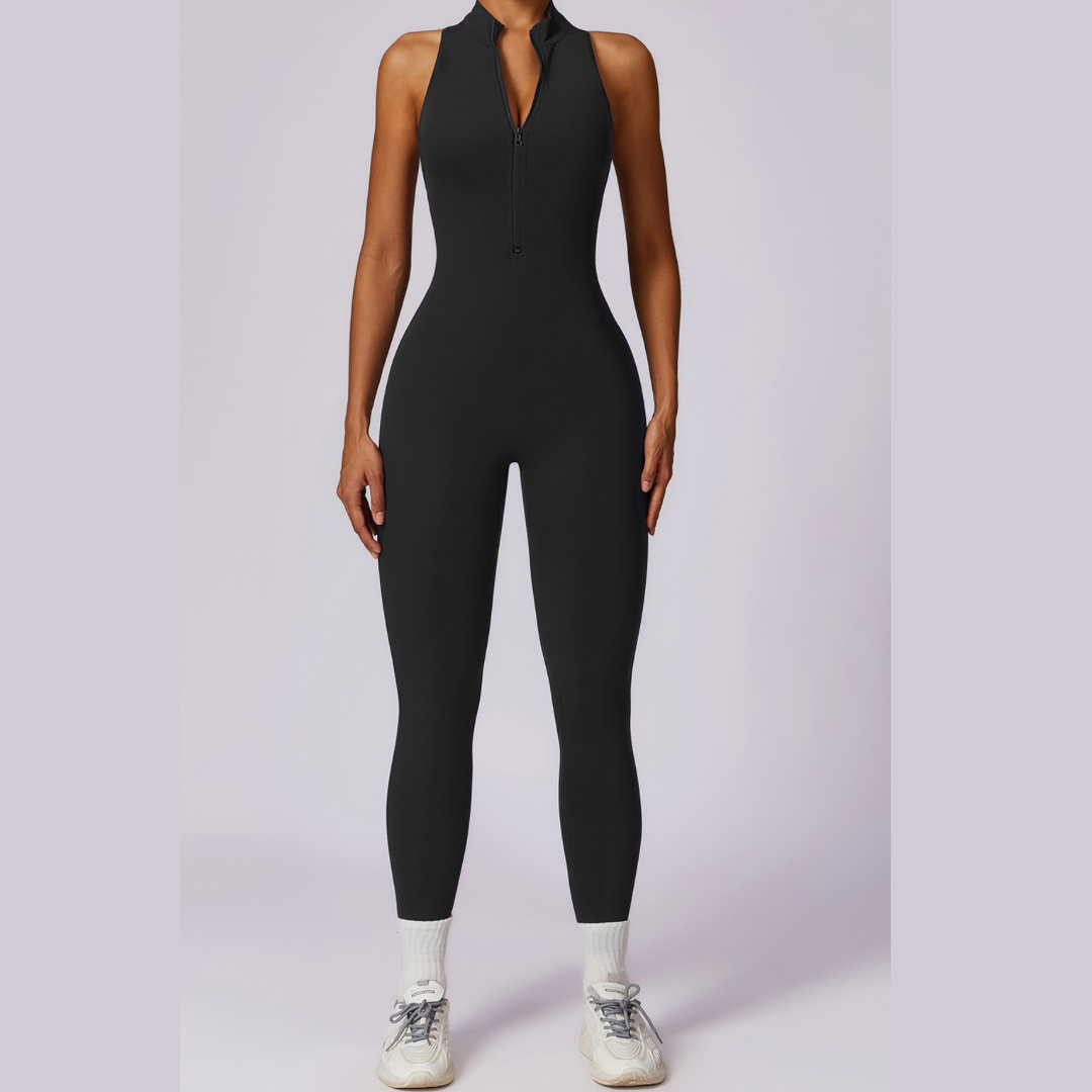 Scrunched Butt Lifting Jumpsuit - Black