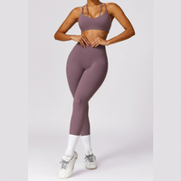 Σετ Skinny Legging Scrunch Μοναδικού Σχεδίου - Smoky Rose 