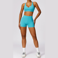 Stylish Back Premium Short Set - Aqua Lake