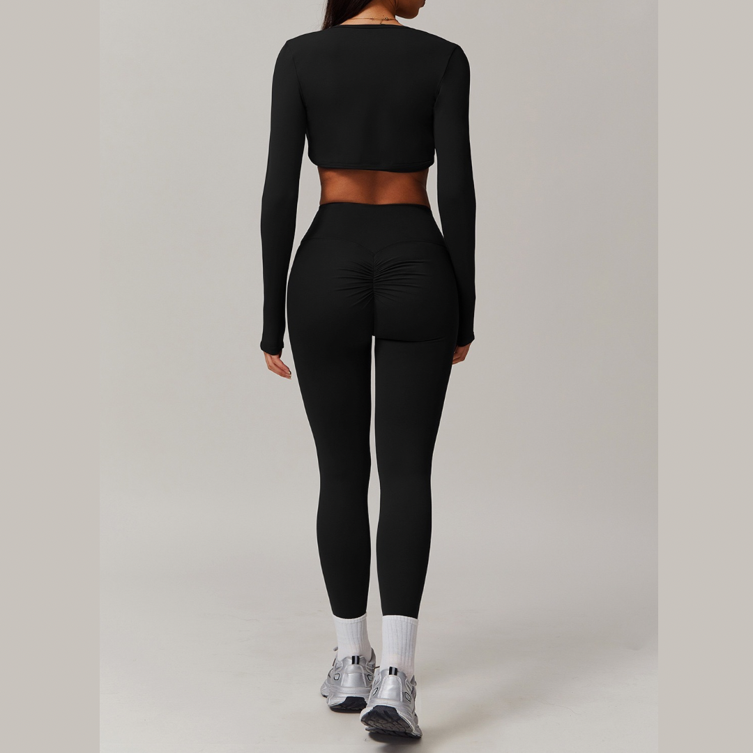 SleekFlex Strapless Legging Set - Black